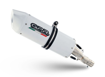 Slip-on exhaust GPR ALBUS EVO4 HON.262.1.ALBE5 White glossy including removable db killer and link pipe [2]