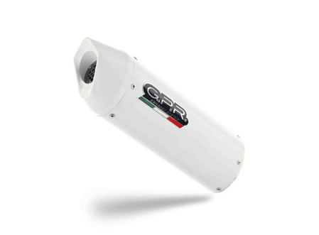 Piese moto - Slip-on exhaust GPR ALBUS EVO4 HON.262.1.ALBE5 White glossy including removable db killer and link pipe