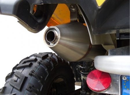 Slip-on exhaust GPR DEEPTONE ATV.36.DEATV Brushed Stainless steel including removable db killer and link pipe [5]