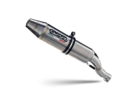Slip-on exhaust GPR DEEPTONE ATV PO.3.DEATV Brushed Stainless steel including removable db killer and link pipe [1]