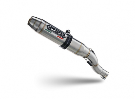 Slip-on exhaust GPR DEEPTONE BE.8.DE Brushed Stainless steel including removable db killer and link pipe [1]