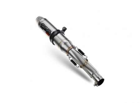 Slip-on exhaust GPR DEEPTONE BE.8.DE Brushed Stainless steel including removable db killer and link pipe [4]