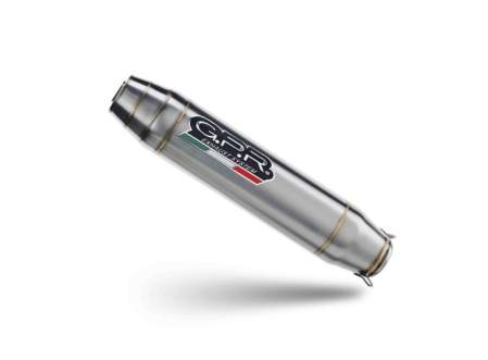 Slip-on exhaust GPR DEEPTONE INOX KT.100.2.DE Brushed Stainless steel including removable db killer and link pipe [2]