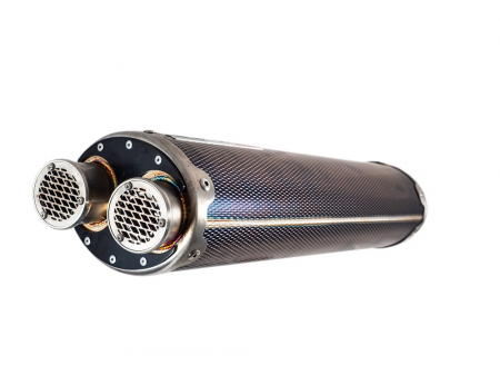 Slip-on exhaust GPR DUAL E4.K.179.DUAL.PO Carbon look including removable db killer and link pipe [3]