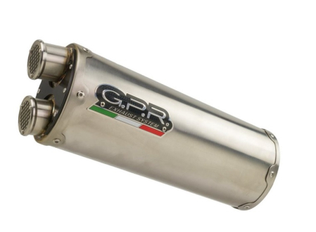 Piese moto - Slip-on exhaust GPR DUAL INOX E4.Y.208.DUAL.IO Matte Inox including removable db killer and link pipe