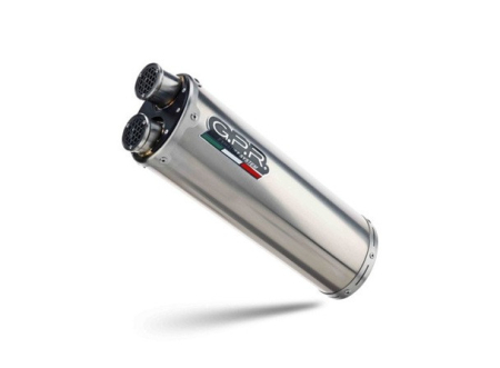 Piese moto - Slip-on exhaust GPR DUAL INOX E5.Y.232.1.DUAL.IO Matte Inox including removable db killer and link pipe