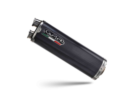 Slip-on exhaust GPR DUAL POPPY E5.BM.107.1.DUAL.PO Carbon look including removable db killer and link pipe [2]