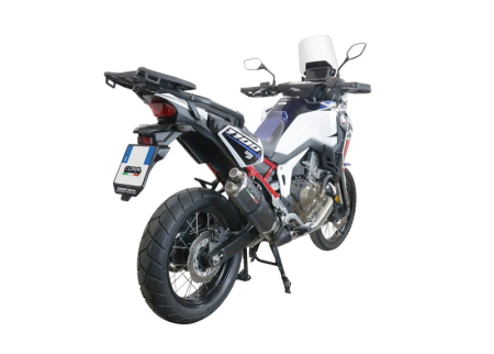 Slip-on exhaust GPR DUAL POPPY E5.H.275.DUAL.PO Carbon look including removable db killer and link pipe [6]