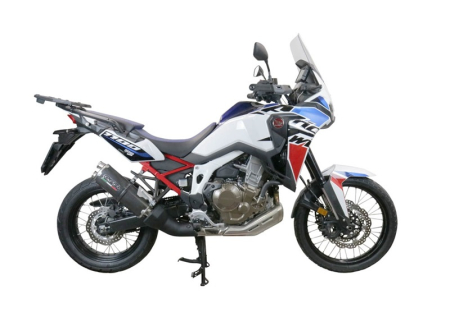 Slip-on exhaust GPR DUAL POPPY E5.H.275.DUAL.PO Carbon look including removable db killer and link pipe [5]