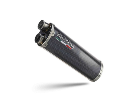Piese moto - Slip-on exhaust GPR DUAL POPPY E5.KT.108.1.DUAL.PO Carbon look including removable db killer and link pipe