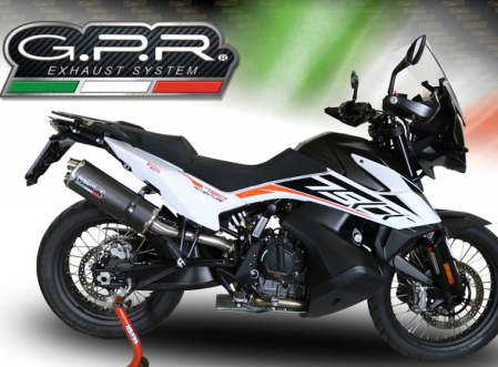 Slip-on exhaust GPR DUAL POPPY E5.KT.108.1.DUAL.PO Carbon look including removable db killer and link pipe [5]