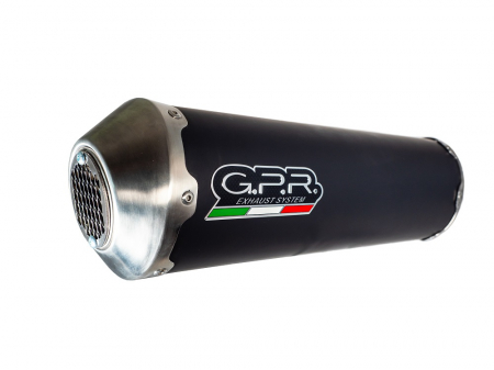 Piese moto - Slip-on exhaust GPR EVO4 ROAD SCOM.77.EVO4 Matte Black including removable db killer and link pipe