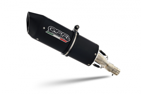 Piese moto - Slip-on exhaust GPR FURORE EVO4 H.268.CAT.FNE4 Matte Black including removable db killer, link pipe and catalyst