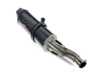 Slip-on exhaust GPR FURORE EVO4 POPPY D.140.FP4 Matte Black including removable db killer and link pipe [4]