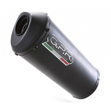 Piese moto - Slip-on exhaust GPR GHISA K.110.GHI Matte Black including removable db killer, link pipe and catalyst