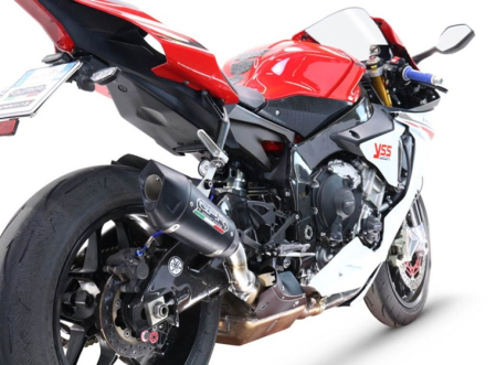 Slip-on exhaust GPR GP-REVO BLACK TITANIUM Y.199.GPRBLTIT Titanium Matte Black including removable db killer and link pipe [1]