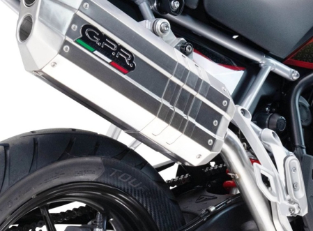 Slip-on exhaust GPR HYPER SONIC INOX E5.Y.232.1.HYSOIN Brushed Stainless steel including removable db killer and link pipe [1]