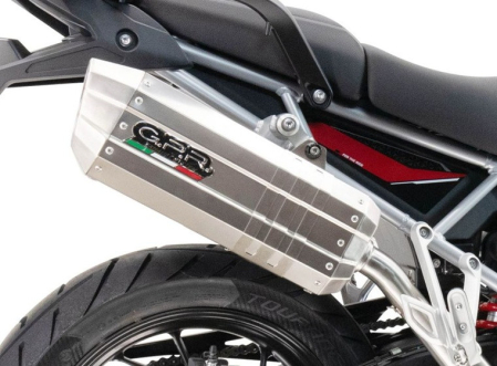 Piese moto - Slip-on exhaust GPR HYPER SONIC INOX E5.Y.232.1.HYSOIN Brushed Stainless steel including removable db killer and link pipe