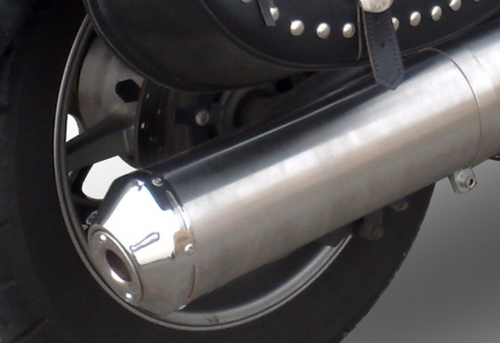 Slip-on exhaust GPR INOX OVAL Y.141.IT Brushed Stainless steel including removable db killer, link pipe and catalyst [2]