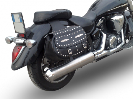 Slip-on exhaust GPR INOX OVAL Y.141.IT Brushed Stainless steel including removable db killer, link pipe and catalyst [1]
