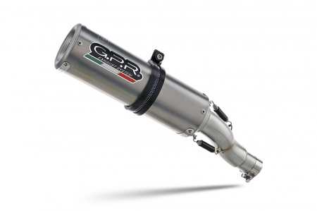 Piese moto - Slip-on exhaust GPR M3 E5.D.137.3.CAT.M3.TN Brushed Titanium including removable db killer, link pipe and catalyst