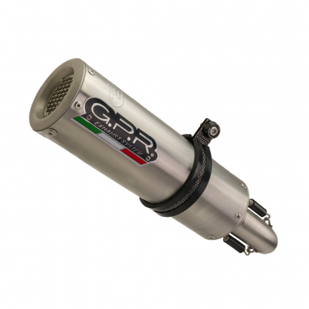 Piese moto - Slip-on exhaust GPR M3 E5.D.137.CAT.M3.INOX Brushed Stainless steel including removable db killer, link pipe and catalyst