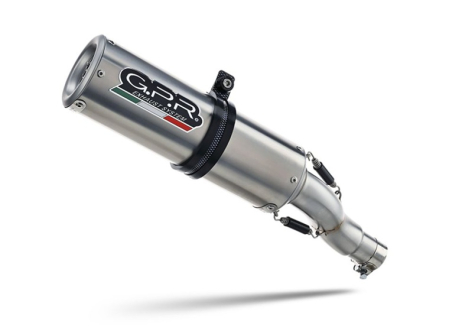 Slip-on exhaust GPR M3 INOX E5.BM.107.1.M3.INOX Brushed Stainless steel including removable db killer and link pipe [1]
