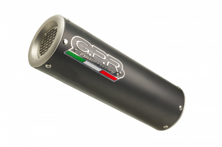 Piese moto - Slip-on exhaust GPR M3 KT.390.M3.BT Matte Black including removable db killer and link pipe