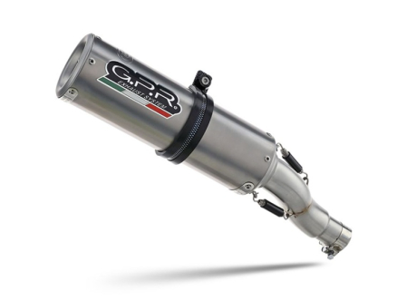 Slip-on exhaust GPR M3 TITANIUM NATURAL HON.262.1.M3.TN Brushed Titanium including removable db killer and link pipe [1]