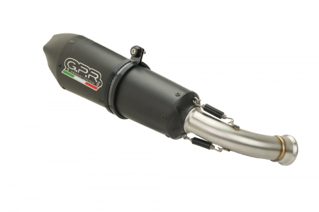 Slip-on exhaust GPR NEW GRAND PRIX EVO BLACK TITANIUM SCOM.204.GPAN.BLT Titanium Matte Black including removable db killer and link pipe [1]