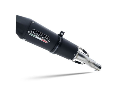 Slip-on exhaust GPR NEW GRAND PRIX EVO BLACK TITANIUM E5.D.139.GPAN.BLT Titanium Matte Black including removable db killer and link pipe [1]