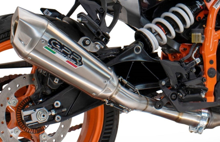 Slip-on exhaust GPR NEW GRAND PRIX EVO TITANIUM E4.HU.44.GPRTIT Brushed Titanium including removable db killer and link pipe [6]
