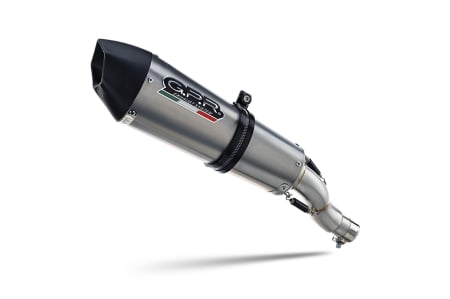 Piese moto - Slip-on exhaust GPR NEW GRAND PRIX EVO TITANIUM E5.D.137.3.CAT.GPAN.TO Brushed Titanium including removable db killer, link pipe and catalyst