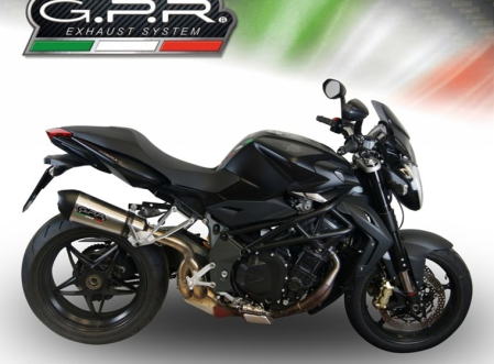 Slip-on exhaust GPR NEW GRAND PRIX EVO TITANIUM MV.10.GPAN.TO Brushed Titanium including removable db killer and link pipe [6]