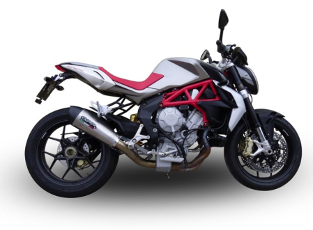 Slip-on exhaust GPR NEW GRAND PRIX EVO TITANIUM MV.6.GPAN.TO Brushed Titanium including removable db killer and link pipe [6]