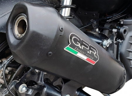 Slip-on exhaust GPR PENTAROAD BM.109.CAT.PE.BL Matte Black including removable db killer, link pipe and catalyst [1]