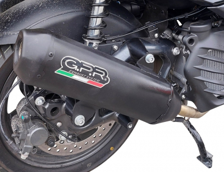 Piese moto - Slip-on exhaust GPR PENTAROAD BM.108.CAT.PE.BL Matte Black including removable db killer, link pipe and catalyst