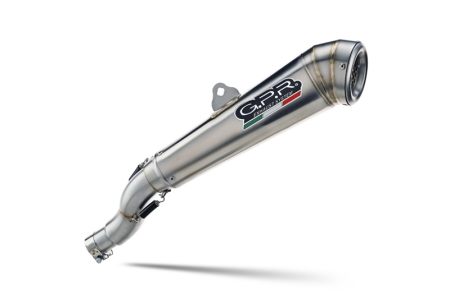 Slip-on exhaust GPR POWERCONE EVO E4.BM.101.1.PCEV Brushed Stainless steel including removable db killer and link pipe [1]