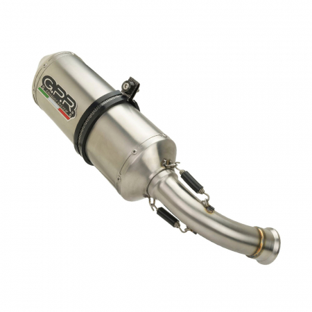 Slip-on exhaust GPR SATINOX BE.16.SAT Brushed Stainless steel including removable db killer and link pipe [2]