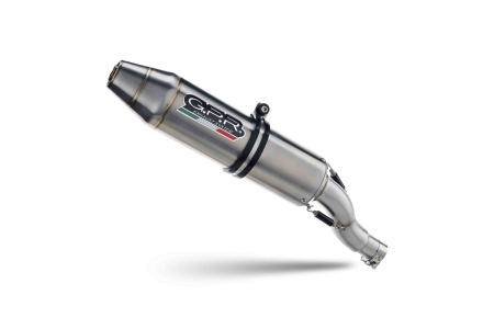Slip-on exhaust GPR SATINOX ATV PO.5.4.SATATV Brushed Stainless steel including removable db killer and link pipe [1]