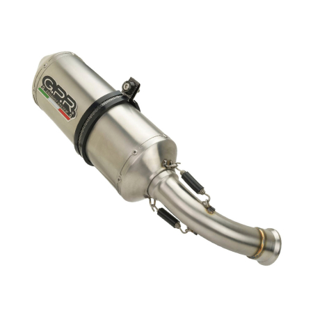 Slip-on exhaust GPR SATINOX E5.S.206.SAT Brushed Stainless steel including removable db killer and link pipe [2]
