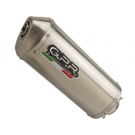 Piese moto - Slip-on exhaust GPR SATINOX GU.18.CAT.SAT Brushed Stainless steel including removable db killer, link pipe and catalyst