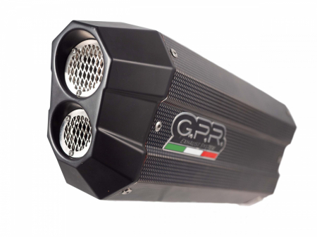 Piese moto - Slip-on exhaust GPR SONIC E4.BMW.98.SOPO Brushed Stainless steel including removable db killer and link pipe