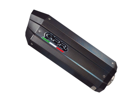 Slip-on exhaust GPR SONIC POPPY E5.BM.107.1.SOPO Brushed Stainless steel including removable db killer and link pipe [1]