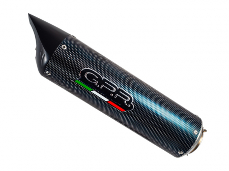 Piese moto - Slip-on exhaust GPR TIBURON BE.3.TIBPO Inox Carbon look including removable db killer and link pipe