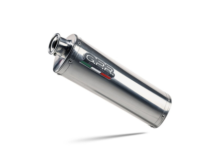 Piese moto - Slip-on exhaust GPR TRIOVAL E4.H.241.TRI Polished Stainless Steel including removable db killer and link pipe