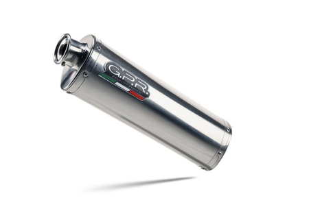 Piese moto - Slip-on exhaust GPR TRIOVAL E5.S.206.TRI Polished Stainless Steel including removable db killer and link pipe