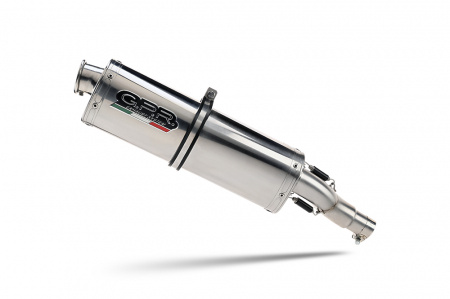 Piese moto - Slip-on exhaust GPR TRIOVAL Y.135.1.TRI Polished Stainless Steel including removable db killer and link pipe