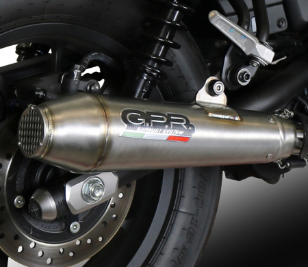 Piese moto - Slip-on exhaust GPR ULTRACONE E5.H.265.ULTRA Brushed Stainless steel including removable db killer and link pipe