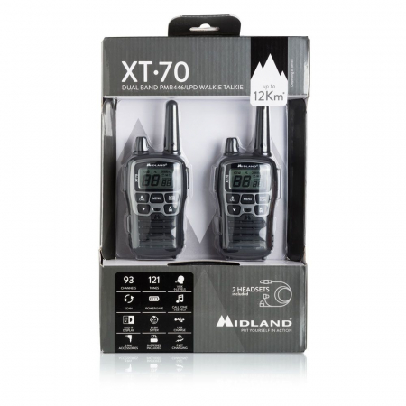 SISTEME DE COMUNICATIE - Statie radio PMR Midland XT70, set 2 buc